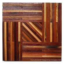 Glazed Glossy 300X300 Good Quality Grain Wooden Mosaic Wall Art